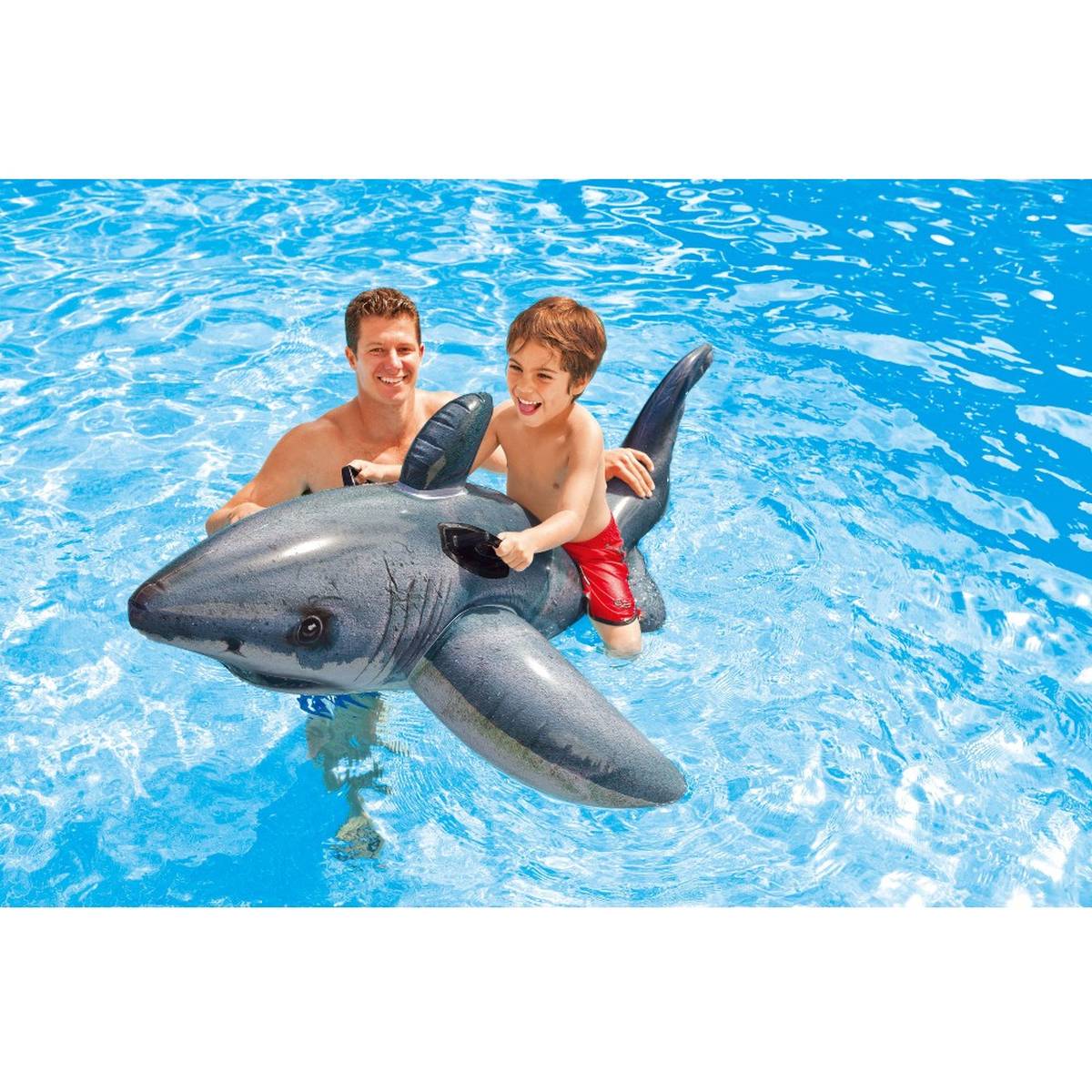 INTEX 57525NP - Schwimmtier - Great White Shark Aufblastier Weißer Hai