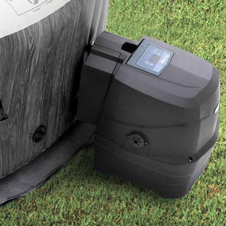 INTEX 28440 - Whirlpool - PureSPA Bubble »Greywood Deluxe« (Ø196cm) + Kunststoffsitz & Dosierspender