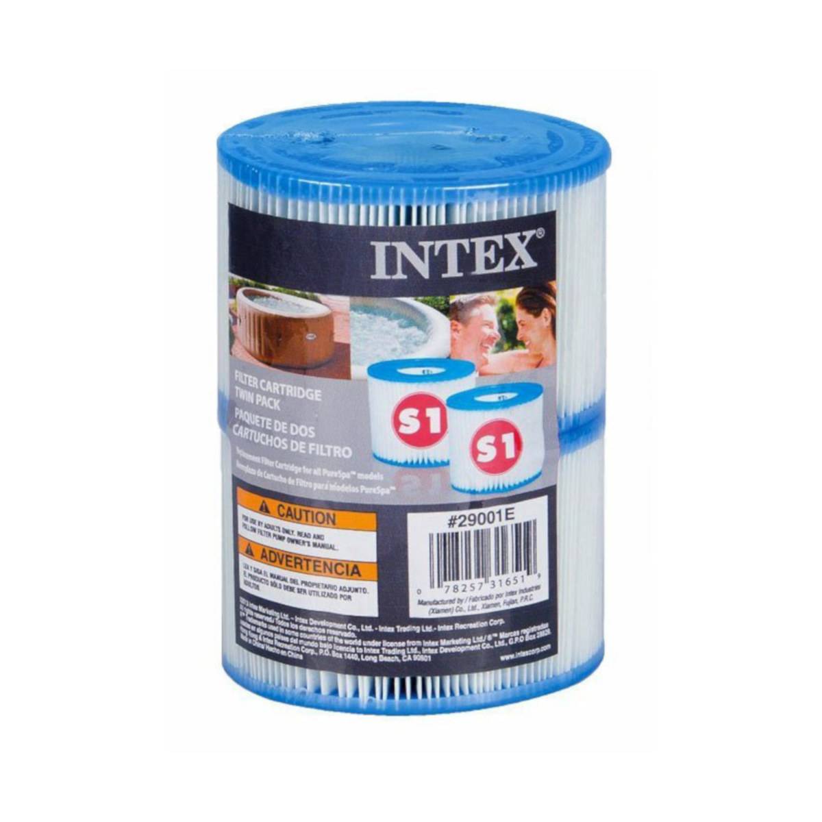 INTEX 29001 - Filterkartusche - Typ S1 2er Pack PureSpa Easy Set Ersatzfilter für Pool Spa Whirlpool