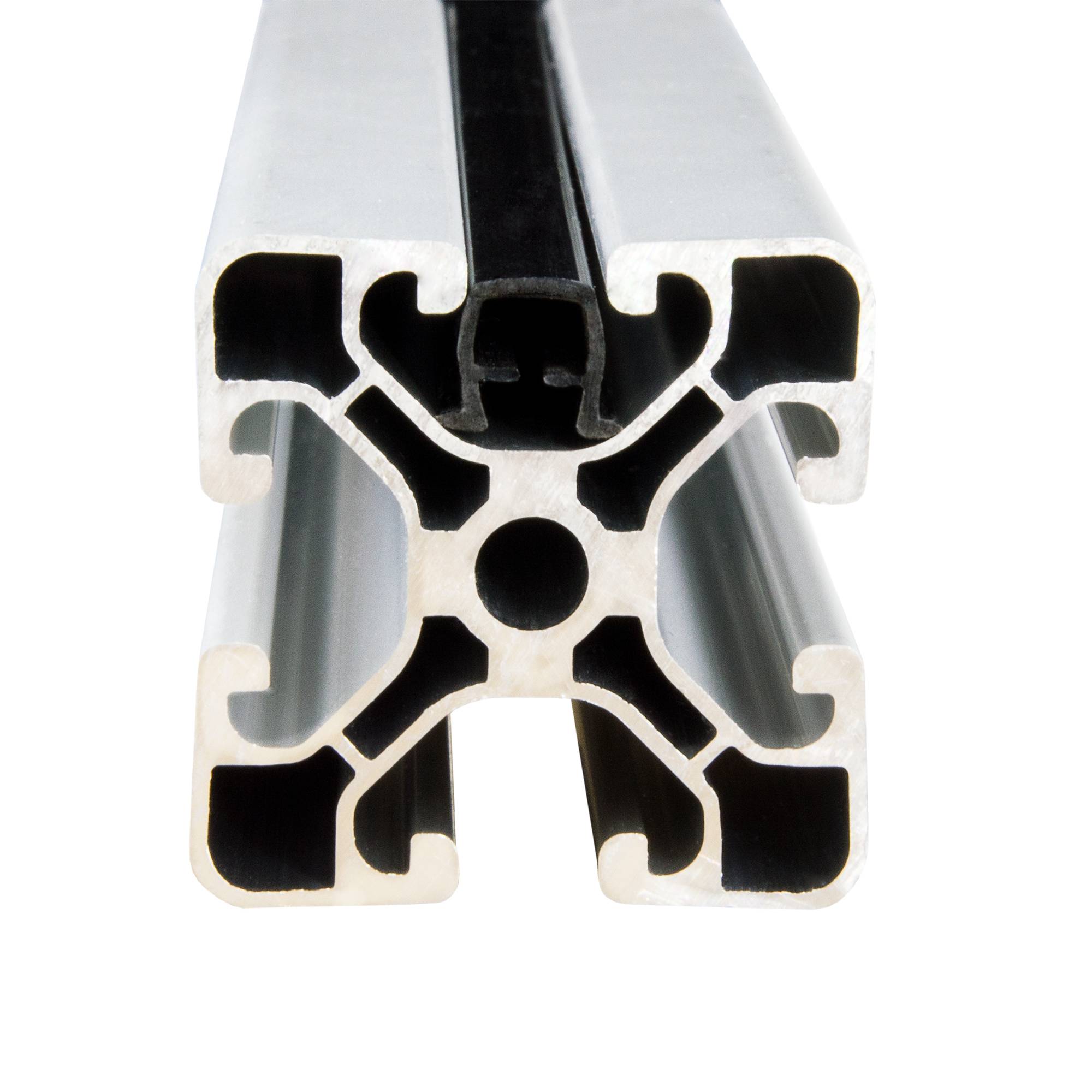 SCHMIDT systemprofile Abdeckprofil 2000mm Nut 8 Einfassprofil schwarz Glashalter Nutenprofil Kantenprofil 2m Aluprofil-Zubehör