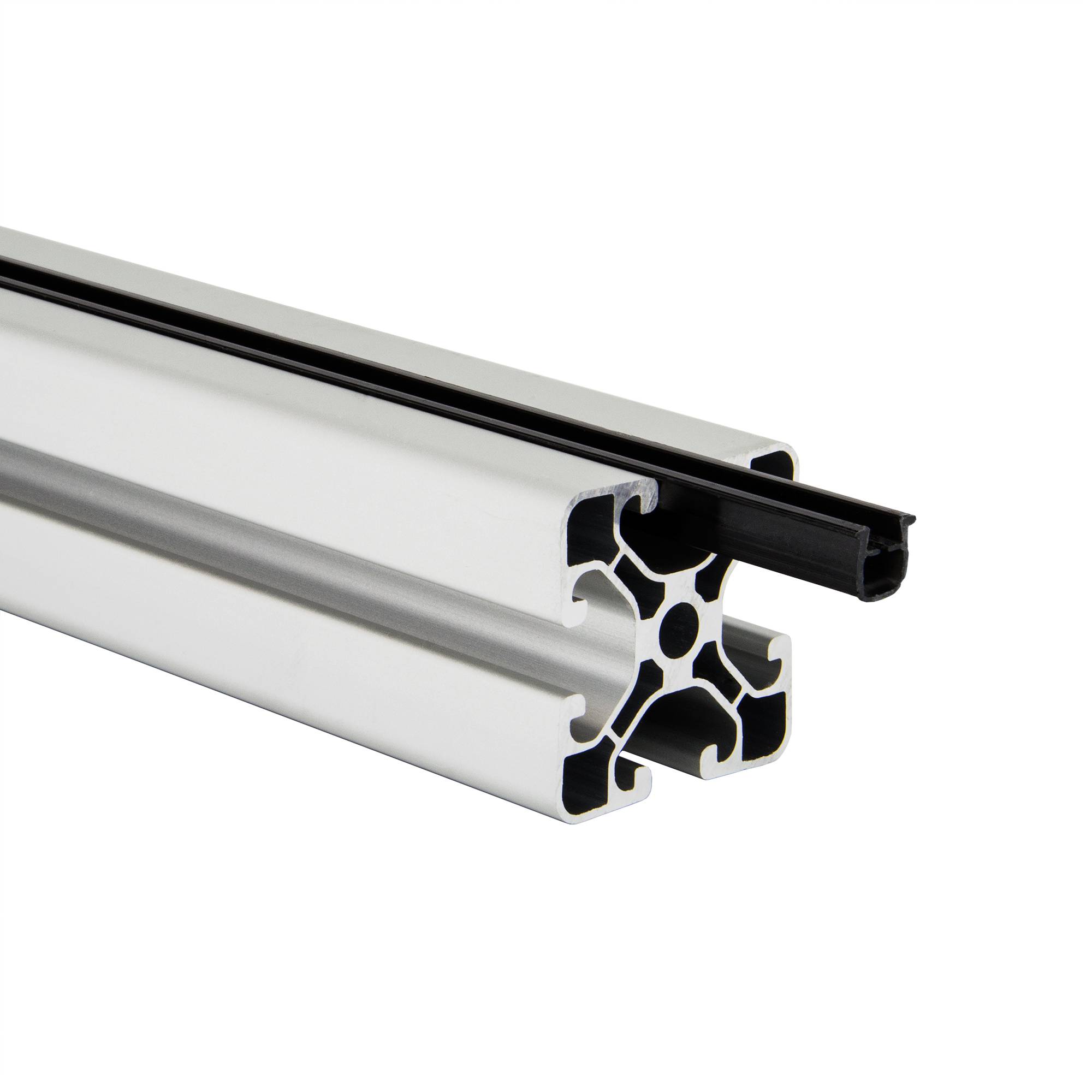 SCHMIDT systemprofile Abdeckprofil 2000mm Nut 8 Einfassprofil schwarz Glashalter Nutenprofil Kantenprofil 2m Aluprofil-Zubehör