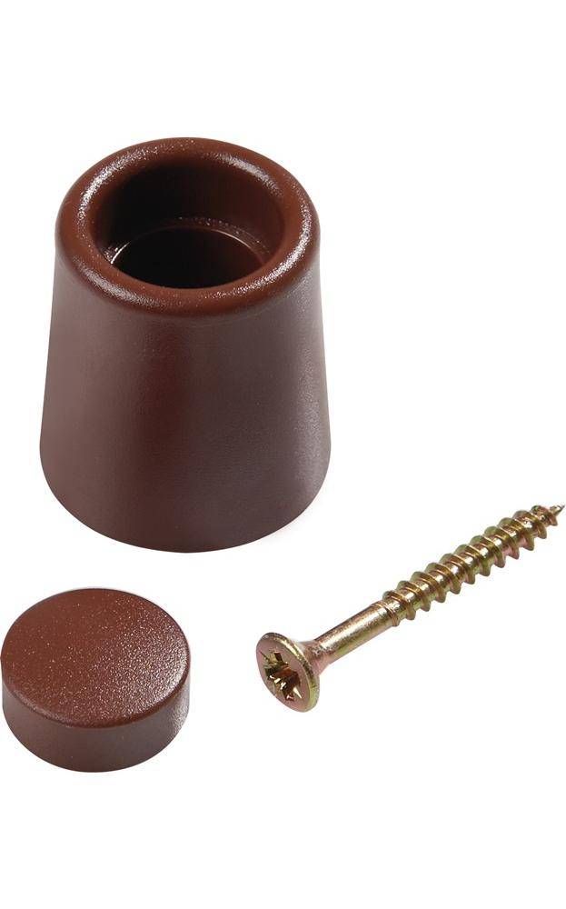 Türpuffer Ø 29 mm Höhe 35 mm braun Dübelmontage