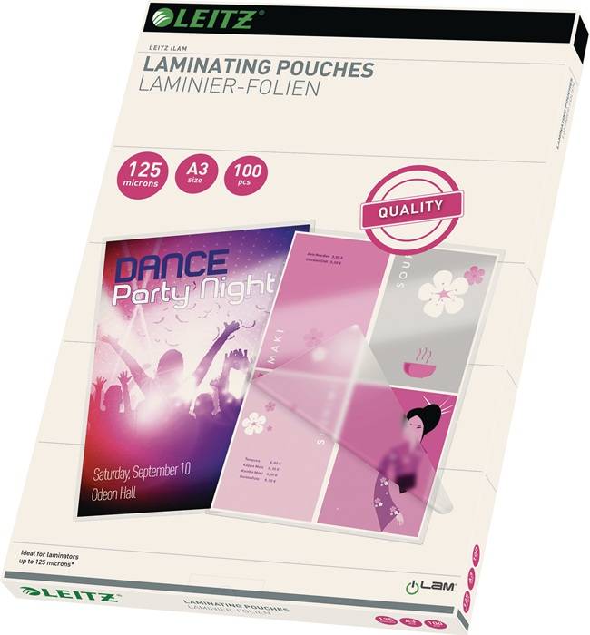Folientasche DIN A3 L426xB303mm Folienstärke 125 µm LEITZ