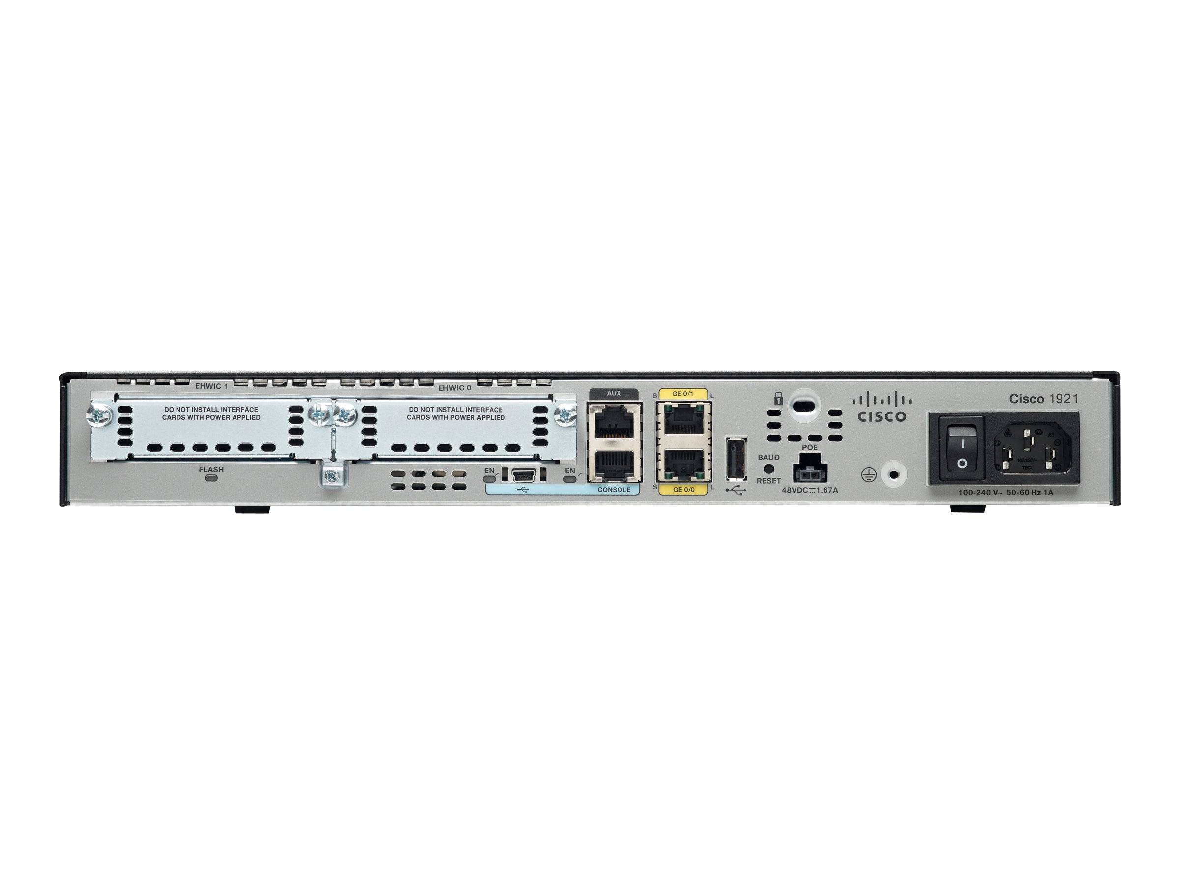 Cisco 1921 - Router - GigE - an Rack montierbar2x Gigabit Ethernet - 2 EHWIC