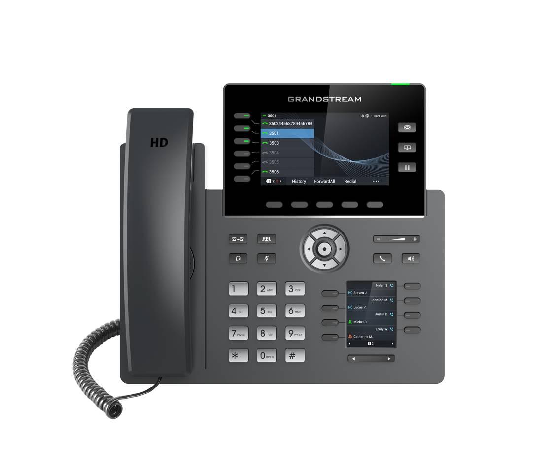 Grandstream GRP2616 - VoIP-Telefon mit Rufnummernanzeige/Anklopffunktion - IEEE 802.11a/b/g/n/ac (Wi-Fi)