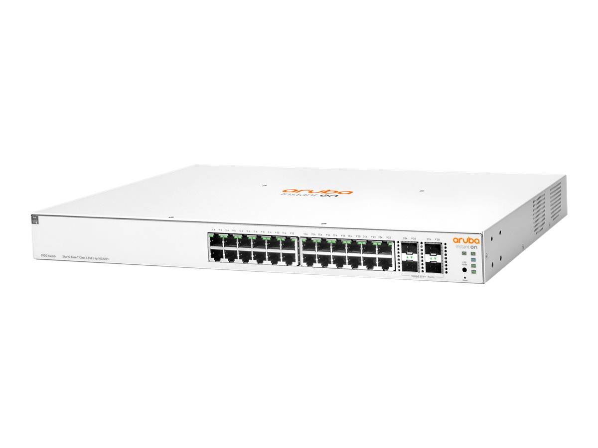 HP Enterprise Aruba Instant On 1930 24G Class4 PoE 4SFP/SFP+ 370W Switch - Switch - L3 - managed - 24 x 10/100/1000 (PoE""