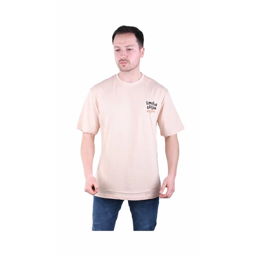 Oversize Herren T-Shirt Basic Long Tee Designer Shirt Basic Tee Sommer TS-5001 M Beige Oversize Herren T-Shirt Basic Long Tee Designer Shirt Basic Tee Sommer TS-5001 M Beige