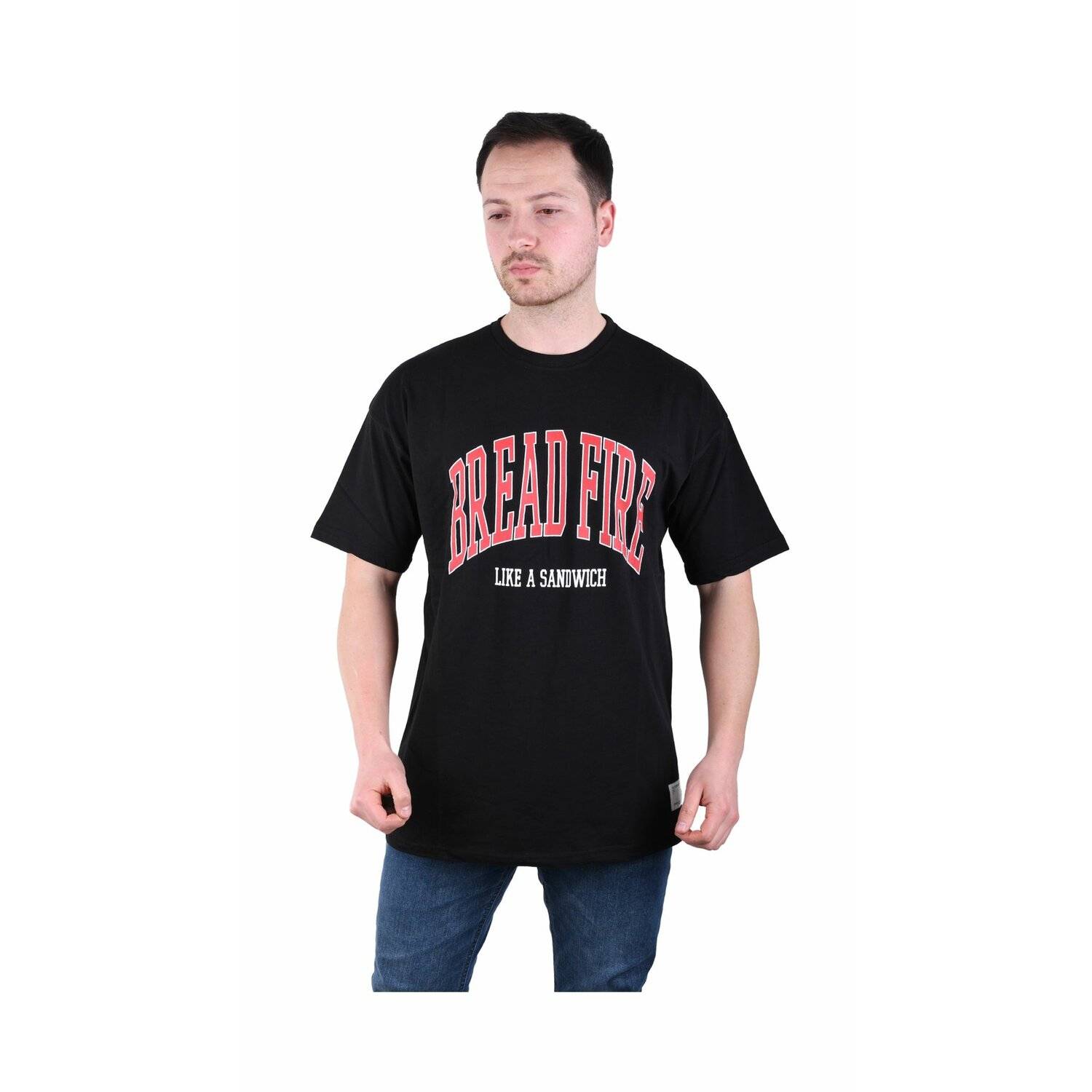 Herren T-Shirt Basic Long Tee Designer Shirt Tee Sommer Oversize TS-5008 S Schwarz