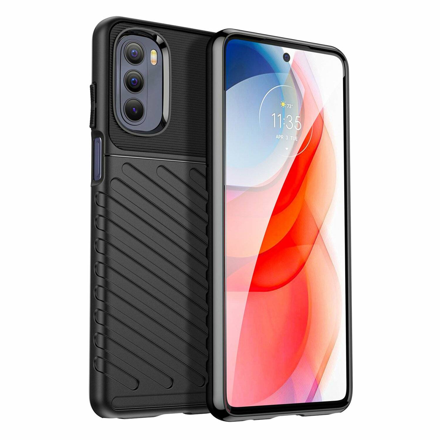 Hybrid Armor Etui SchutzHülle "Thunder" Case Bumper Cover Handyhülle Matt Hülle für Motorola Moto G Power 2022