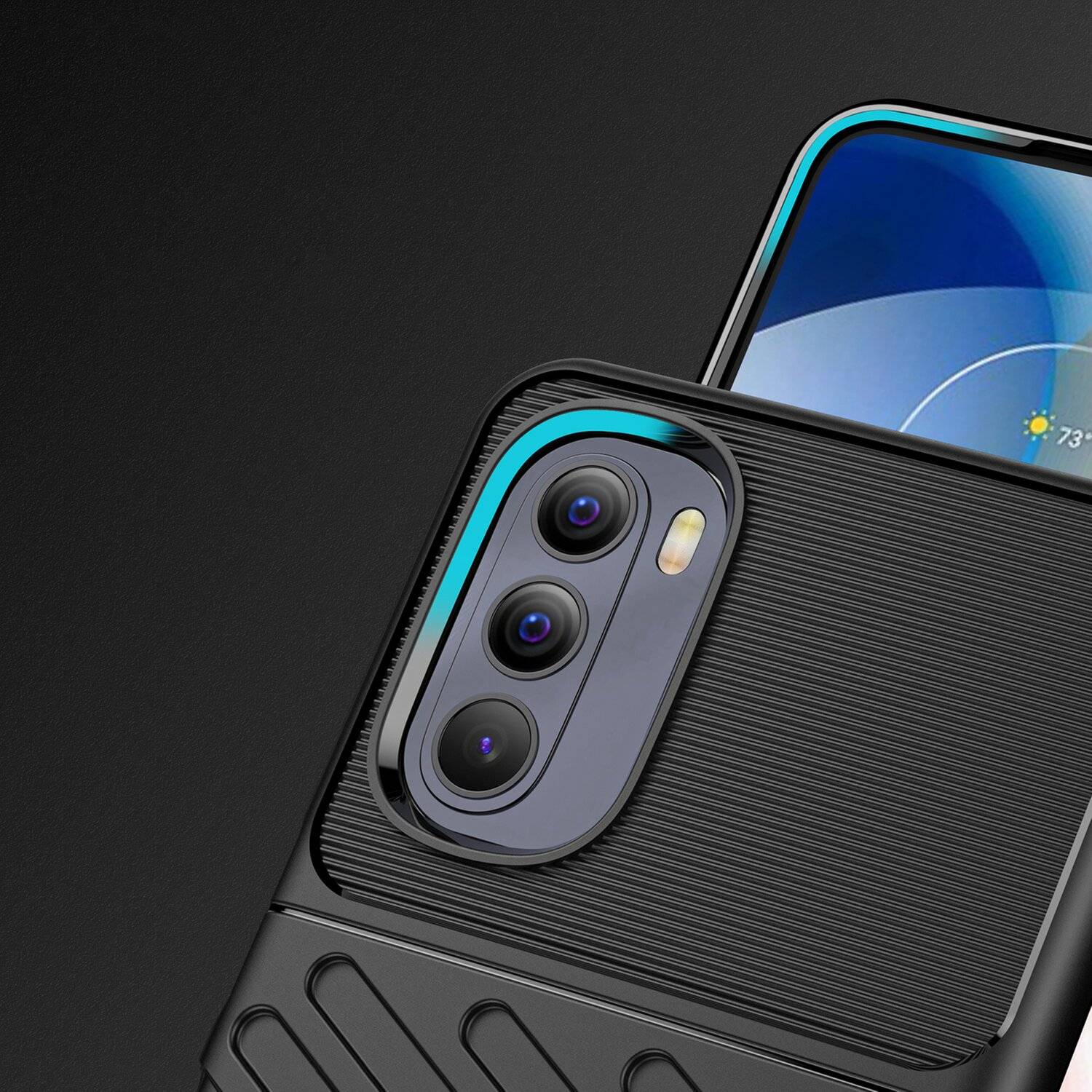 Hybrid Armor Etui SchutzHülle "Thunder" Case Bumper Cover Handyhülle Matt Hülle für Motorola Moto G Power 2022