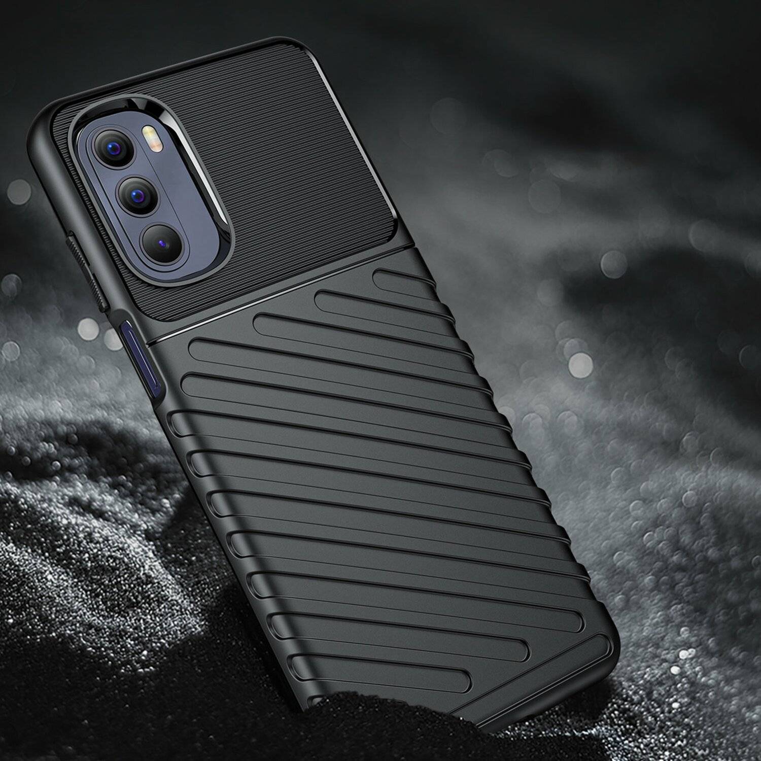 Hybrid Armor Etui SchutzHülle "Thunder" Case Bumper Cover Handyhülle Matt Hülle für Motorola Moto G Power 2022