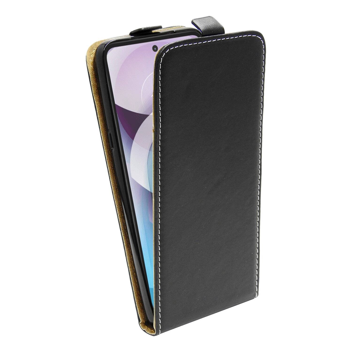 Flip Case für MOTOROLA MOTO G 5G Handy Tasche vertikal aufklappbar Schutzhülle Klapp Hülle Schwarz