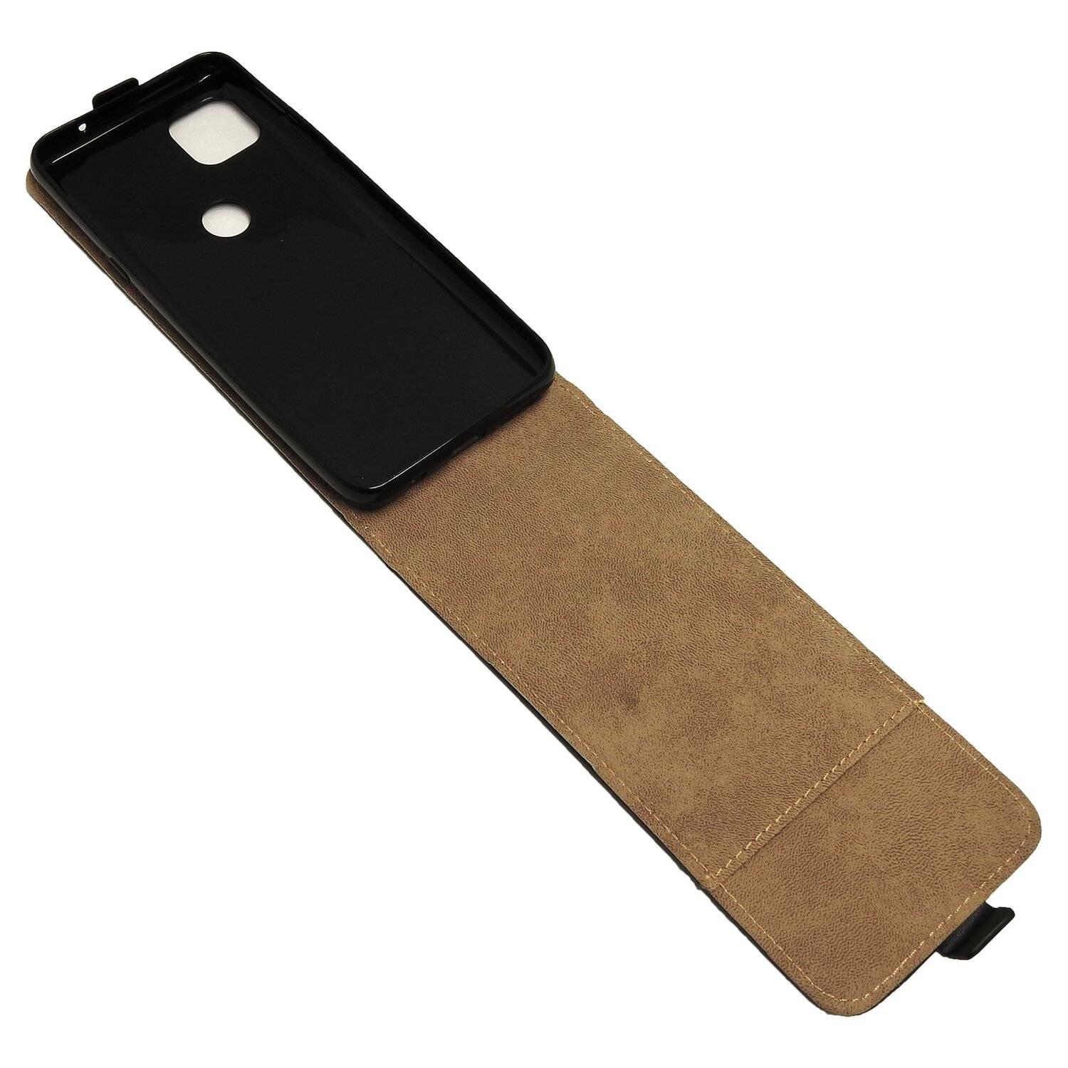 Flip Case für MOTOROLA MOTO G 5G Handy Tasche vertikal aufklappbar Schutzhülle Klapp Hülle Schwarz