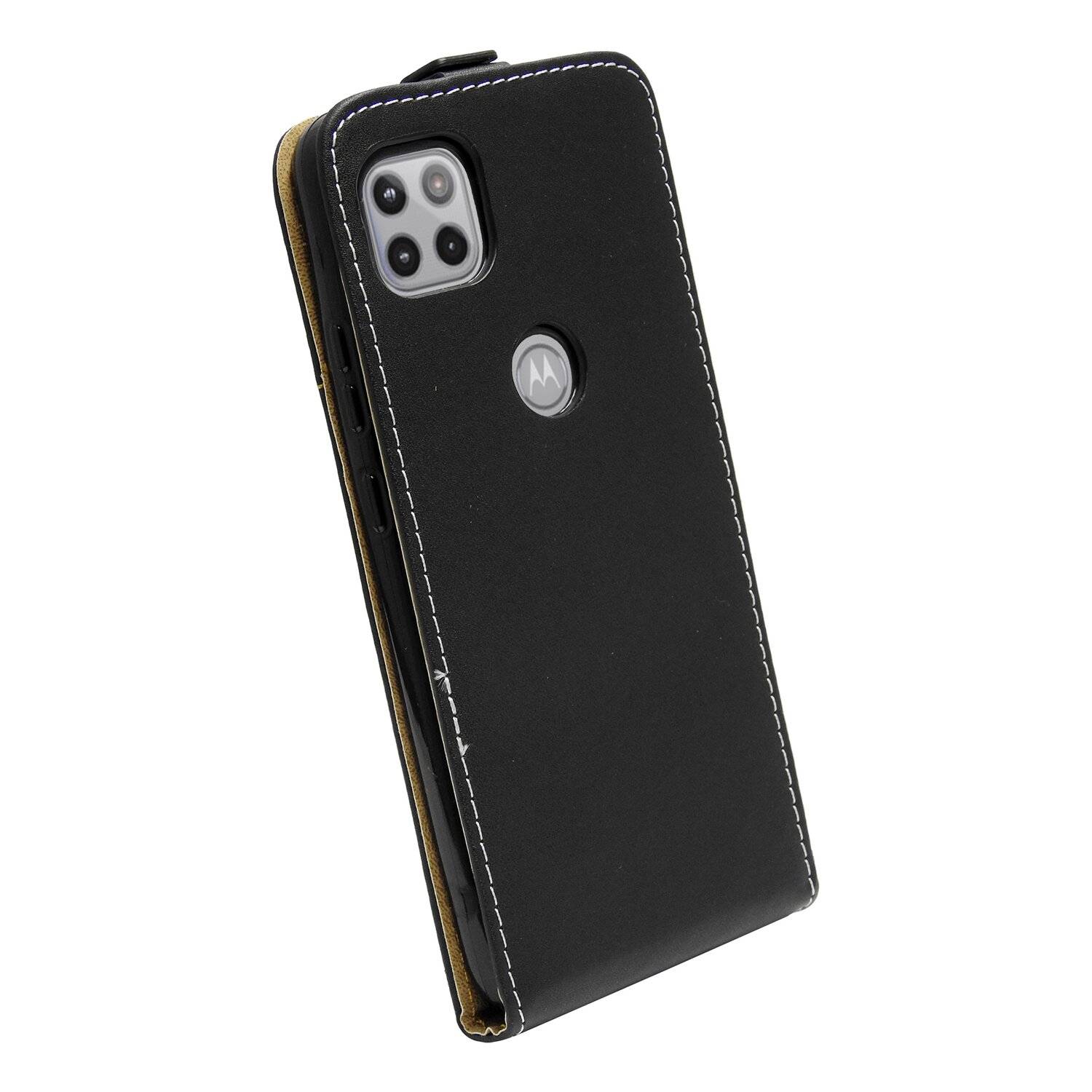 Flip Case für MOTOROLA MOTO G 5G Handy Tasche vertikal aufklappbar Schutzhülle Klapp Hülle Schwarz