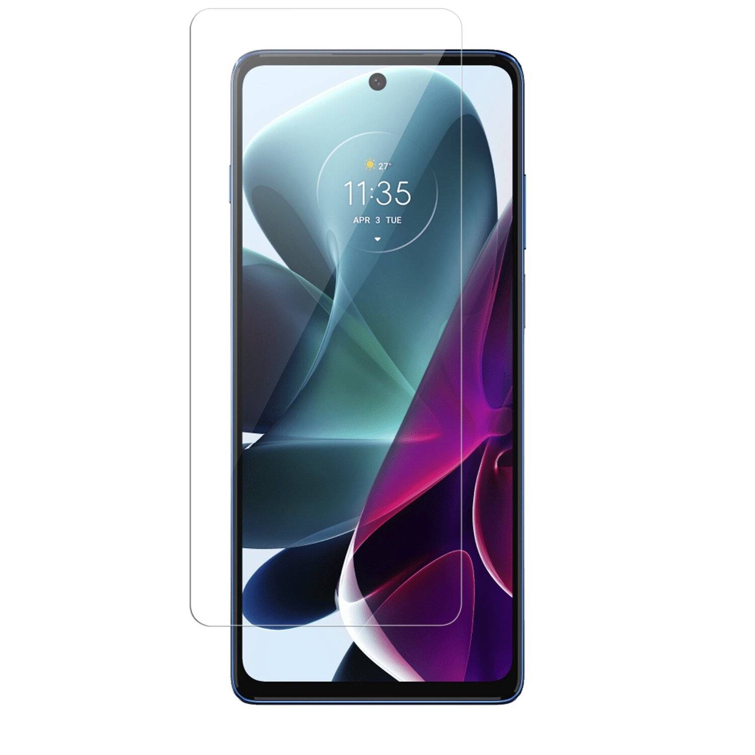 3X Schutz Glas 9H Tempered Glass Display Schutz Folie Display Glas Screen Protector für Motorola Moto G200 5G