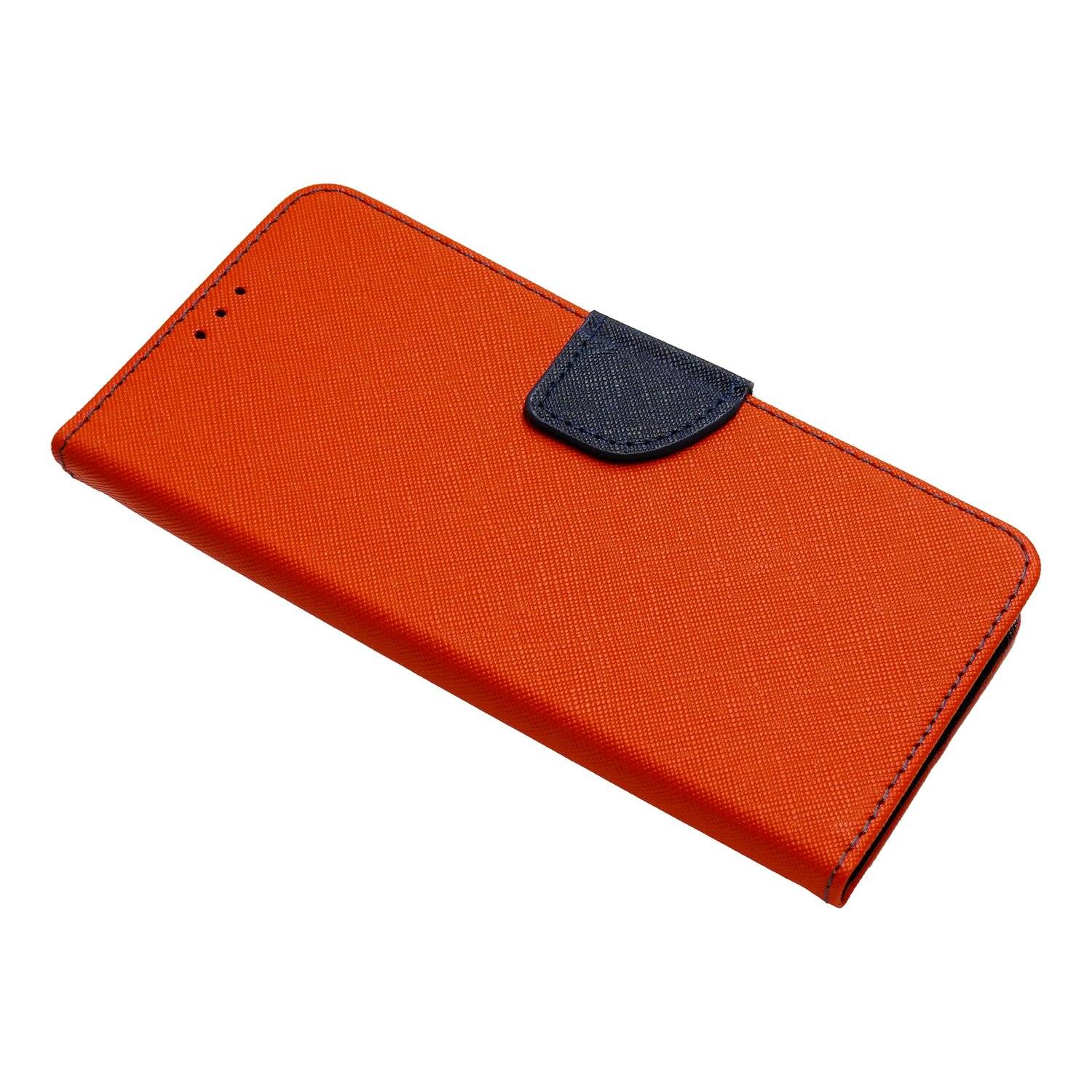 Buch Tasche "Fancy" für SAMSUNG GALAXY S22 PLUS Handy Hülle Etui Schutzhülle mit Standfunktion, Kartenfach Rot-Blau