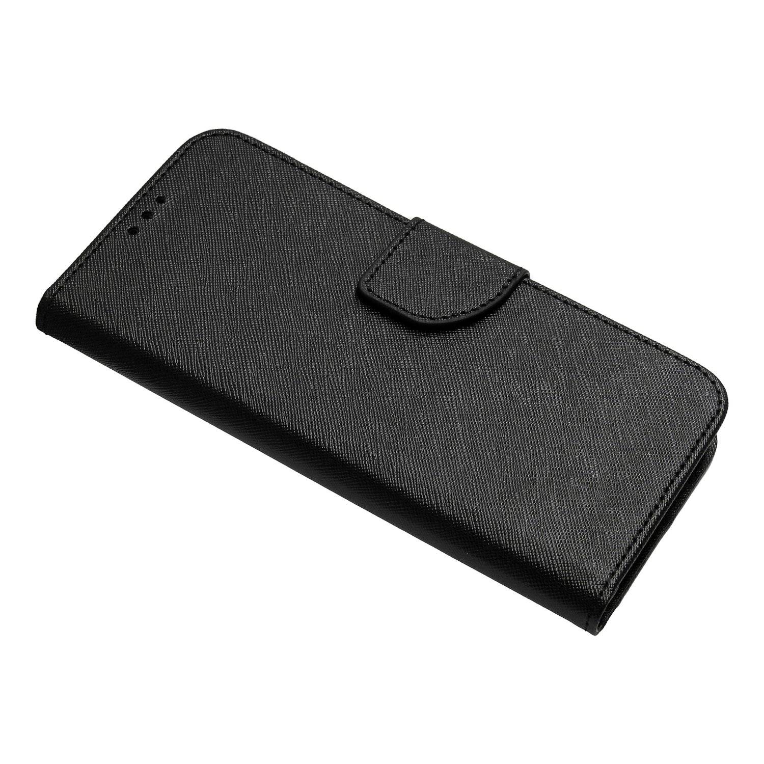 Buch Tasche "Fancy" für OPPO Reno6 5G Handy Hülle Etui Brieftasche Schutzhülle mit Standfunktion, Kartenfach Schwarz
