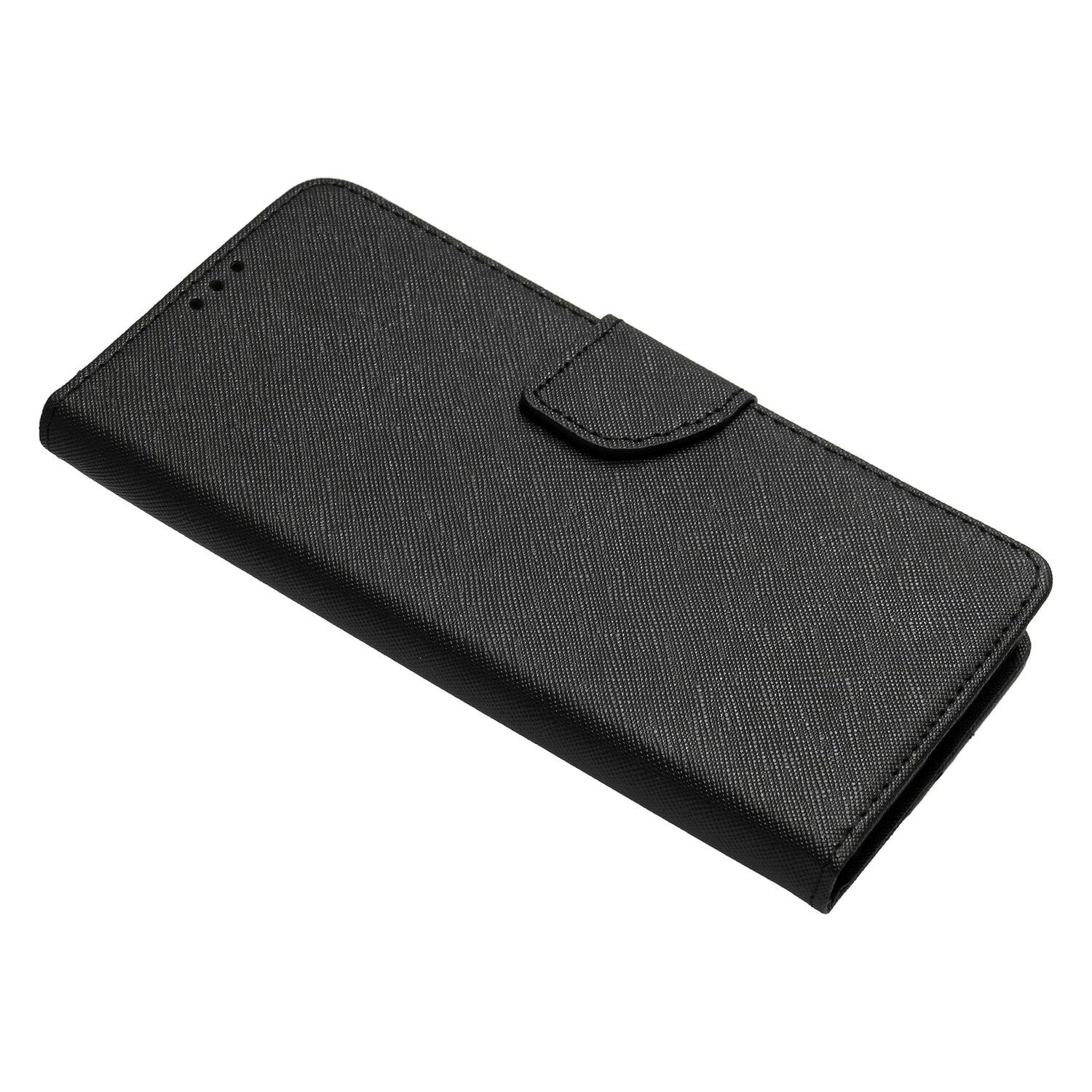 Buch Tasche "Fancy" für Motorola Moto G60s Handy Hülle Brieftasche Schutzhülle mit Standfunktion, Kartenfach Schwarz