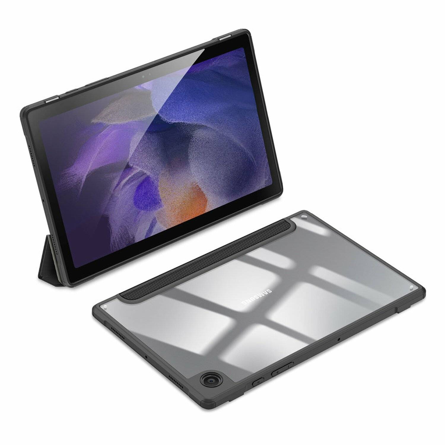 Dux Ducis Toby Eco-Leather Tablet-Ledertasche für Samsung Galaxy Tab A8 10.5 '' 2021 mit Smart-Sleep Funktion Schwarz