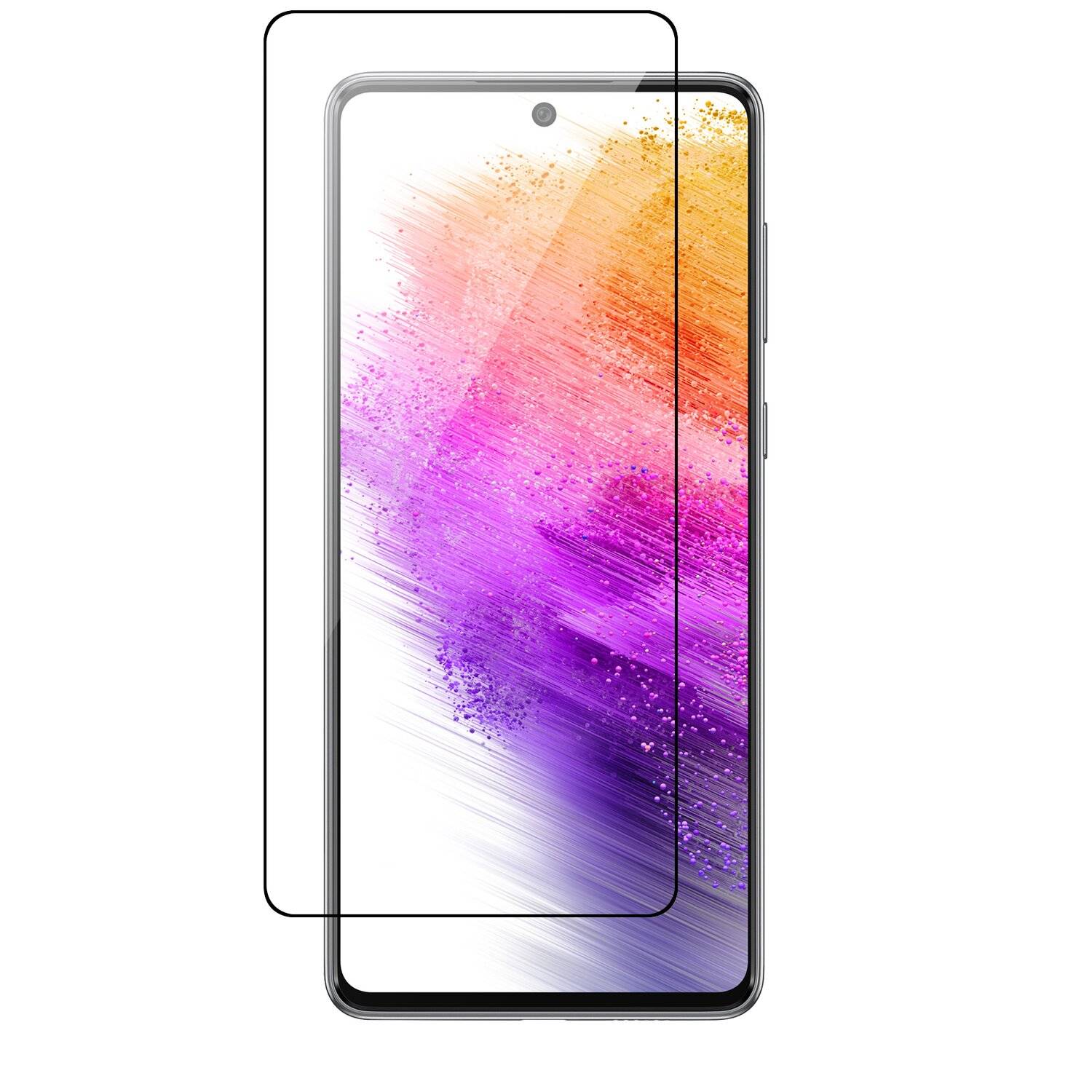 5D Schutz Glas für SAMSUNG GALAXY A73 5G Curved Folie Vollständig Klebend und Abdeckung