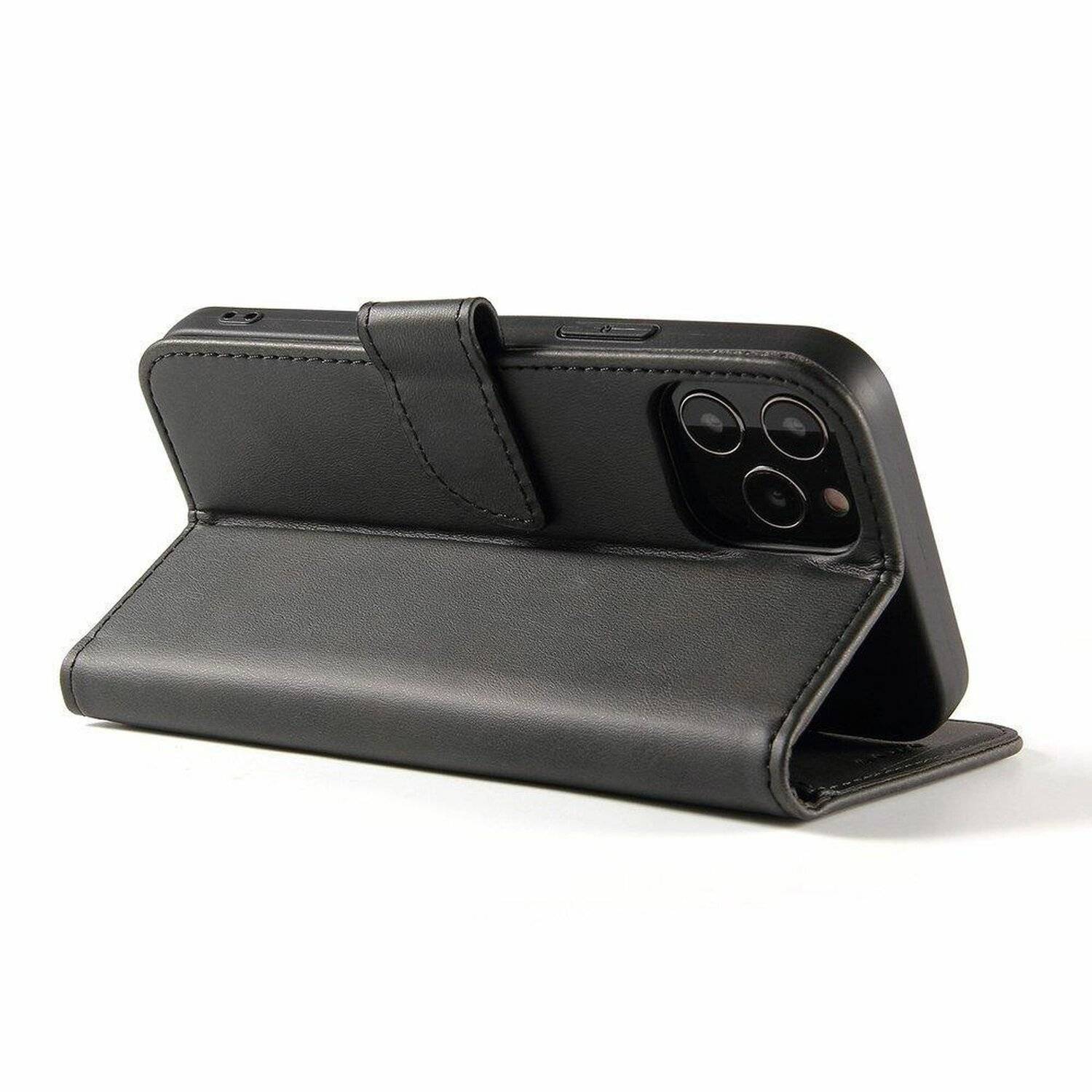 Premium Magnet Case Buch Tasche Schutzhülle aufklappbare Hülle Standfunktion Zubehör für Huawei Nova 8 Schwarz