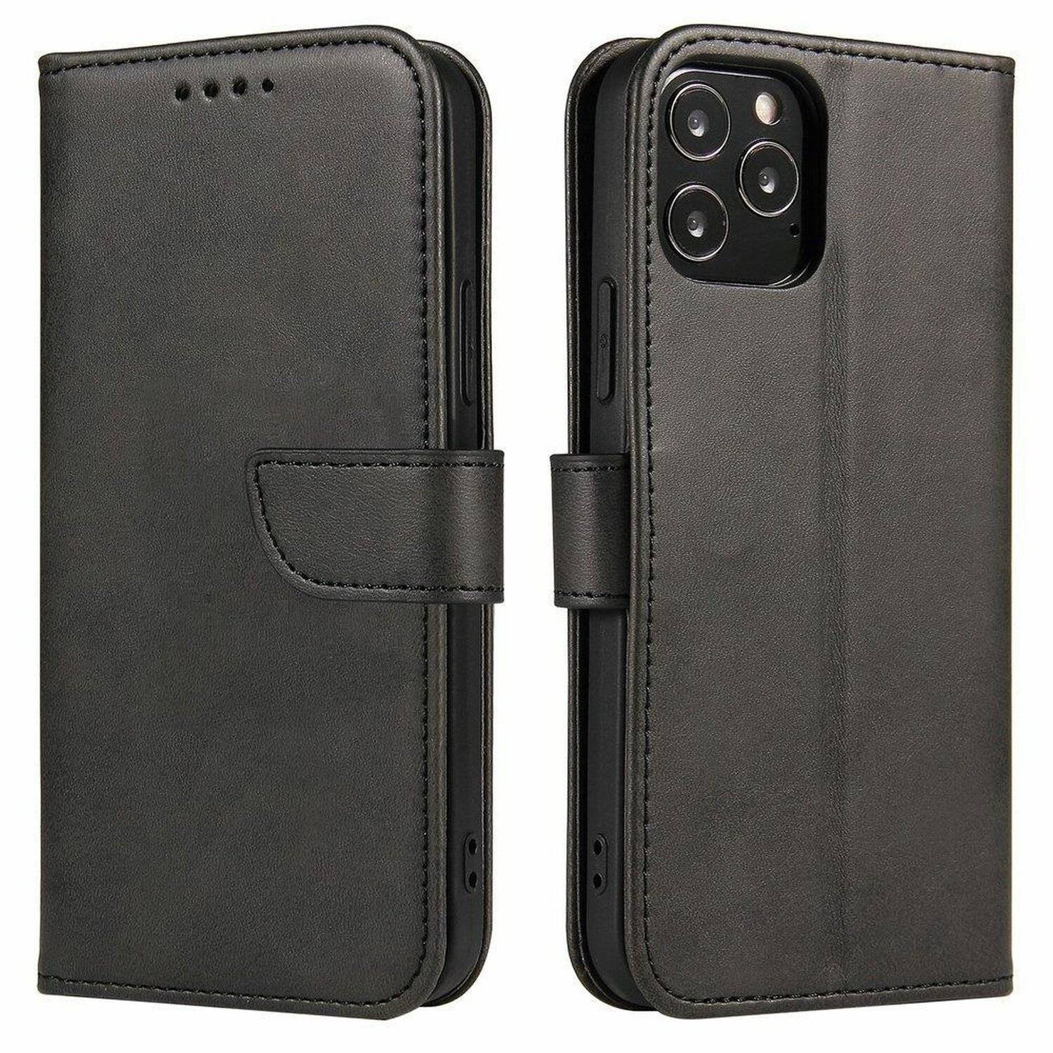 Premium Magnet Case Buch Tasche Schutzhülle aufklappbare Hülle Standfunktion Zubehör für Realme GT 5G Schwarz