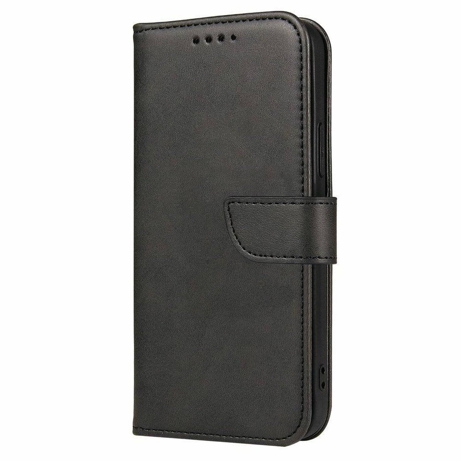 Premium Magnet Case Buch Tasche Schutzhülle aufklappbare Hülle Standfunktion Zubehör für Realme GT 5G Schwarz