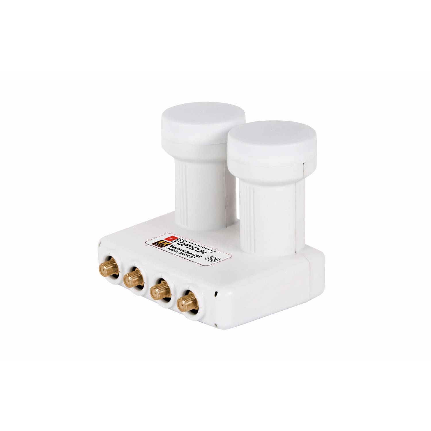 Monoblock Quad LMQP 04H LNB 0.1dB 4 Teilnehmer & 2 Satelliten, DiseqC, inkl. Wetterschutztülle