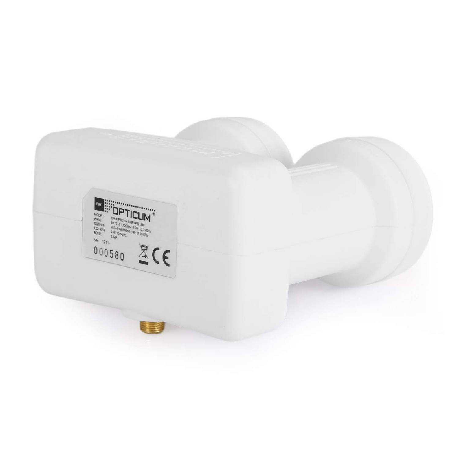 Monoblock Single LNB LMP 04H 0.1dB - 1 Teilnehmer & 2 Satelliten integriertem DiseqC 3D 4K Ready A/H