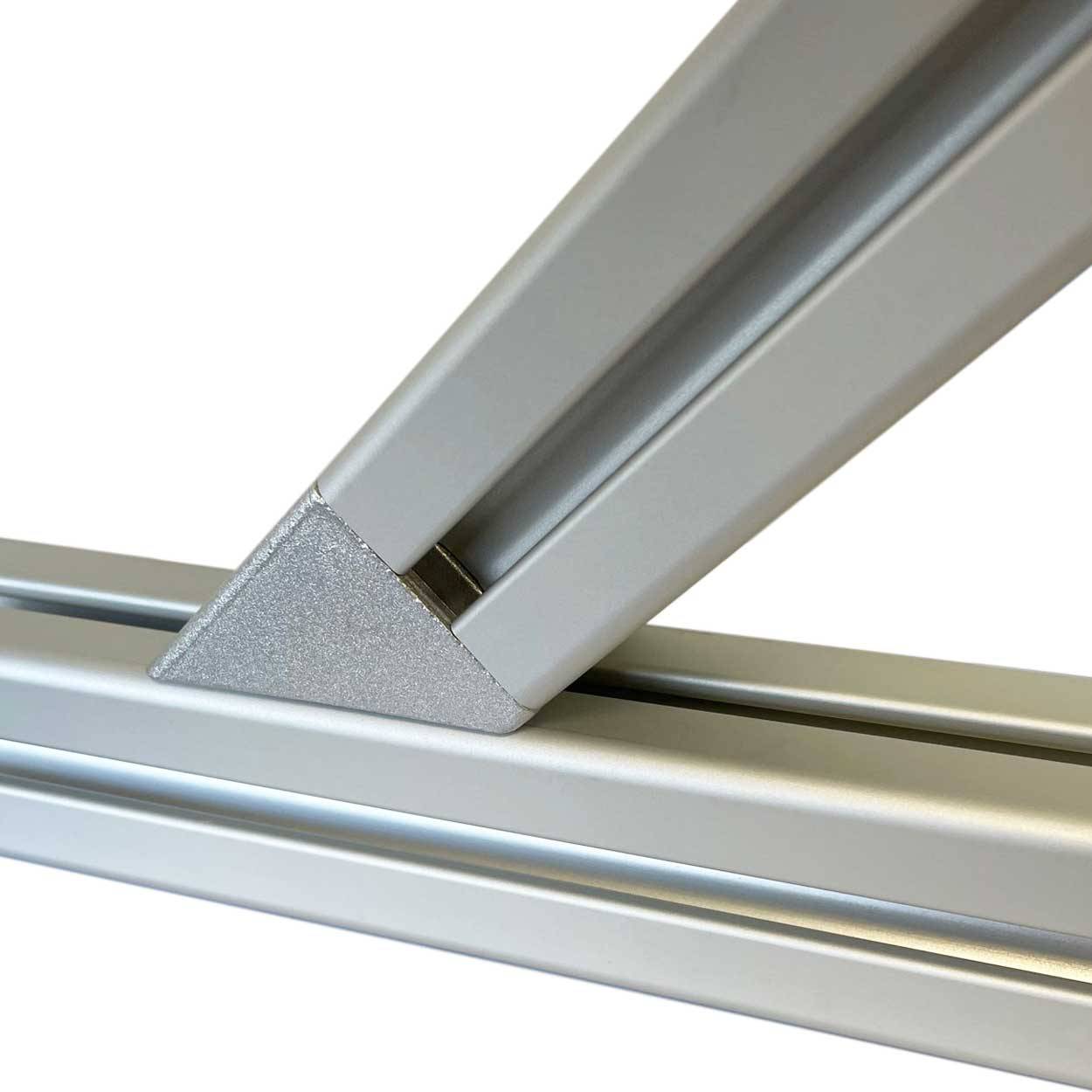 SCHMIDT systemprofile 50x Winkelverbinder 45 Grad Nut 8 4040 Aluminium Winkel Verbinder mit Nutführung Aluprofil-Zubehör