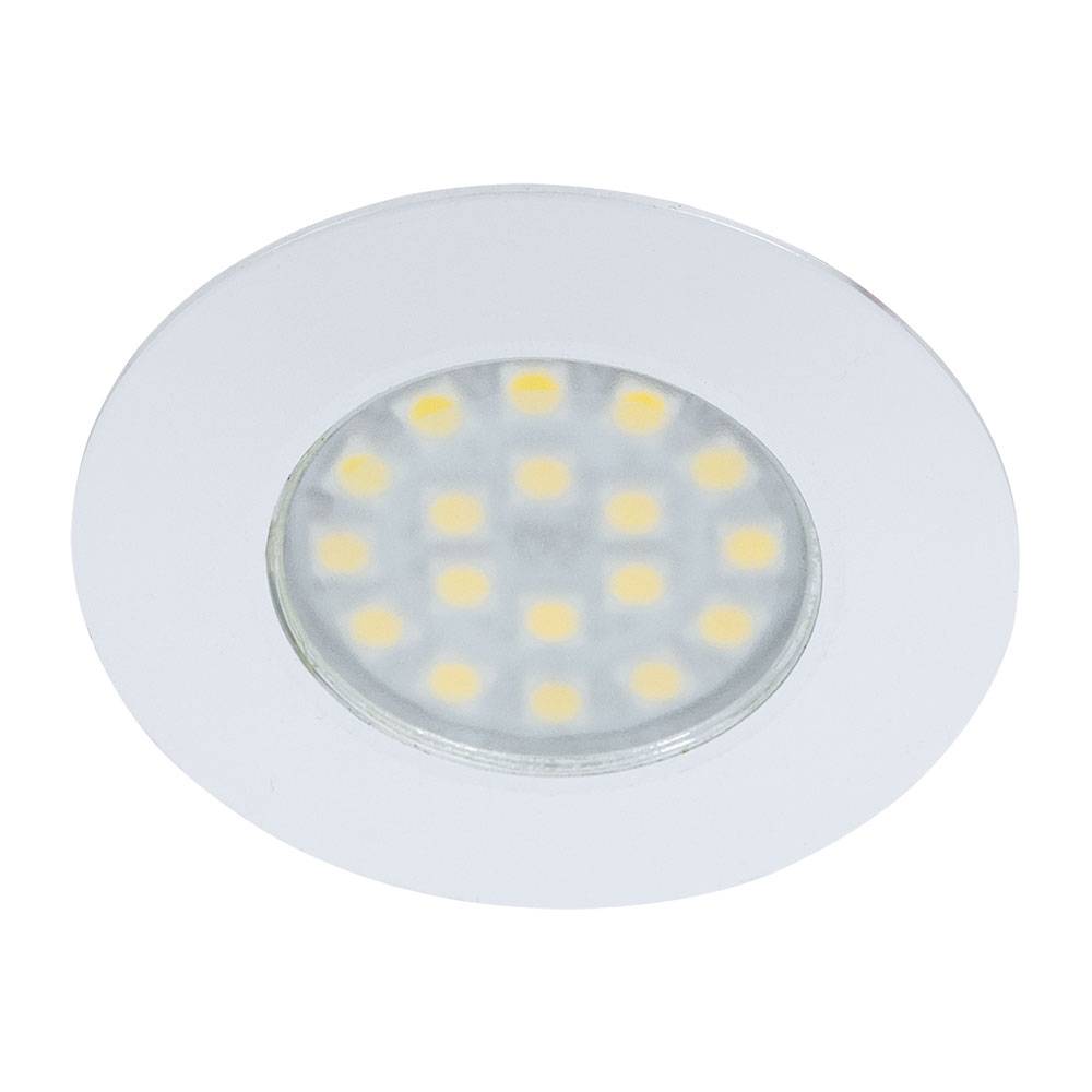 Einbauleuchte Lampe Deckenspots Deckenstrahler Einbaustrahler Wohnzimmer, rund weiß, 1x LED 3,6W 230Lm 3300K, DxH 7x1,2, 3er Set