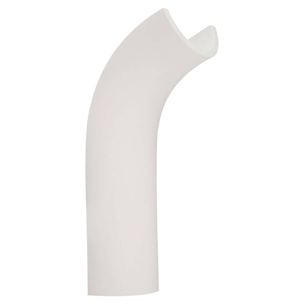 Wandleuchte Wandlampe Innenleuchte Flurleuchte Eingangsbereich, Gipsgestell weiß, gebogene Form, 1x LED 4,2 Watt 200 Lumen warmweiß, HxBxA 30x10x12