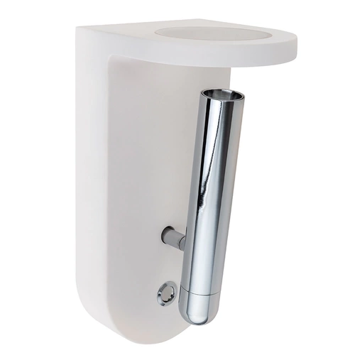 Wandlampe Innen modern Wohnzimmer Wandleuchte mit beweglichem Spot aus Gips, weiß Gläser tauschbar, 4,2 Watt 180 Lumen 3000 Kelvin, HxB 22x10,5 cm Wandlampe Innen modern Wohnzimmer Wandleuchte mit beweglichem Spot aus Gips, weiß Gläser tauschbar, 4,2 Watt 180 Lumen 3000 Kelvin, HxB 22x10,5 cm