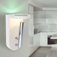 Wandlampe Innen modern Wohnzimmer Wandleuchte mit beweglichem Spot aus Gips, weiß Gläser tauschbar, 4,2 Watt 180 Lumen 3000 Kelvin, HxB 22x10,5 cm Wandlampe Innen modern Wohnzimmer Wandleuchte mit beweglichem Spot aus Gips, weiß Gläser tauschbar, 4,2 Watt 180 Lumen 3000 Kelvin, HxB 22x10,5 cm
