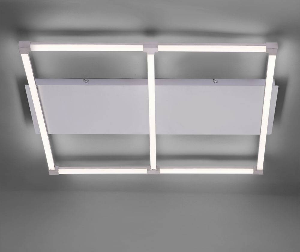 Deckenleuchte Wohnzimmer Deckenlampe Modern Wohnzimmerlampe LED, Stab Design, Metall, 1x LED 25W 1300Lm warmweiß, LxBxH 77,8 x 74,2 x 7 cm