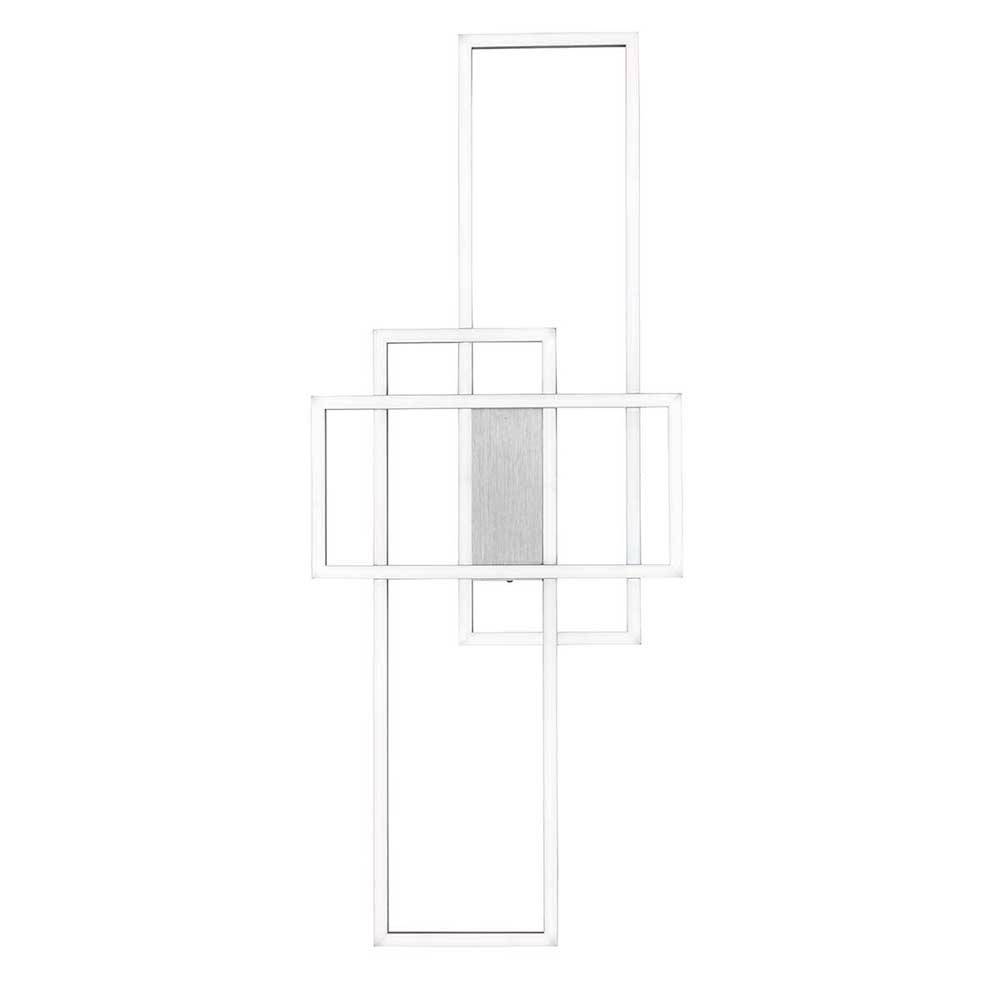 LED Deckenleuchte eckig dimmbar Wohnzimmerlampe Deckenleuchte LED Wohnzimmerlampe Modern, Alu gebürstet, 1x LED 33W 2500Lm warmweiß, LxBxH 104x42x6