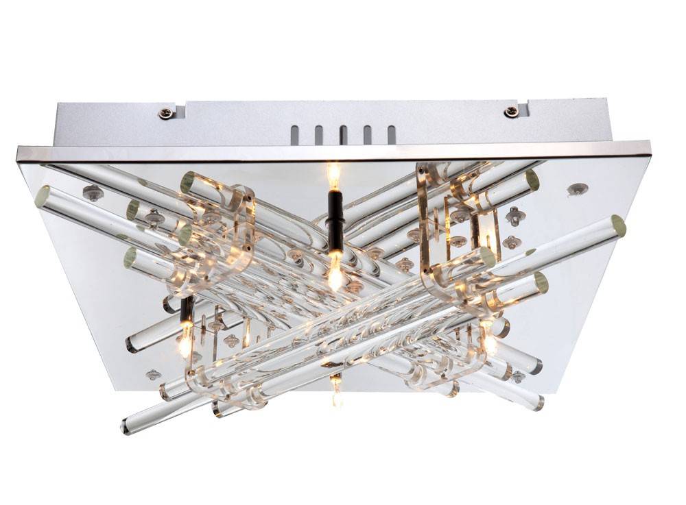 Deckenleuchte Glasstäbe klar Fernbedienung Farben fixierbar LED Picabi