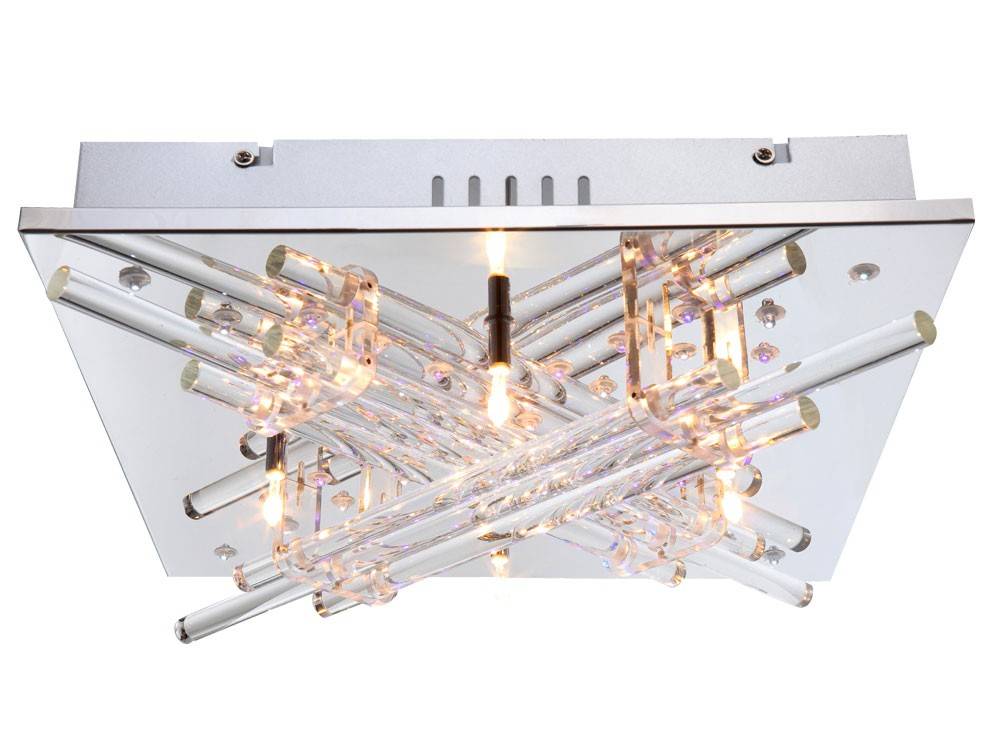 Deckenleuchte Glasstäbe klar Fernbedienung Farben fixierbar LED Picabi