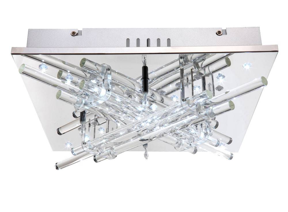 Deckenleuchte Glasstäbe klar Fernbedienung Farben fixierbar LED Picabi