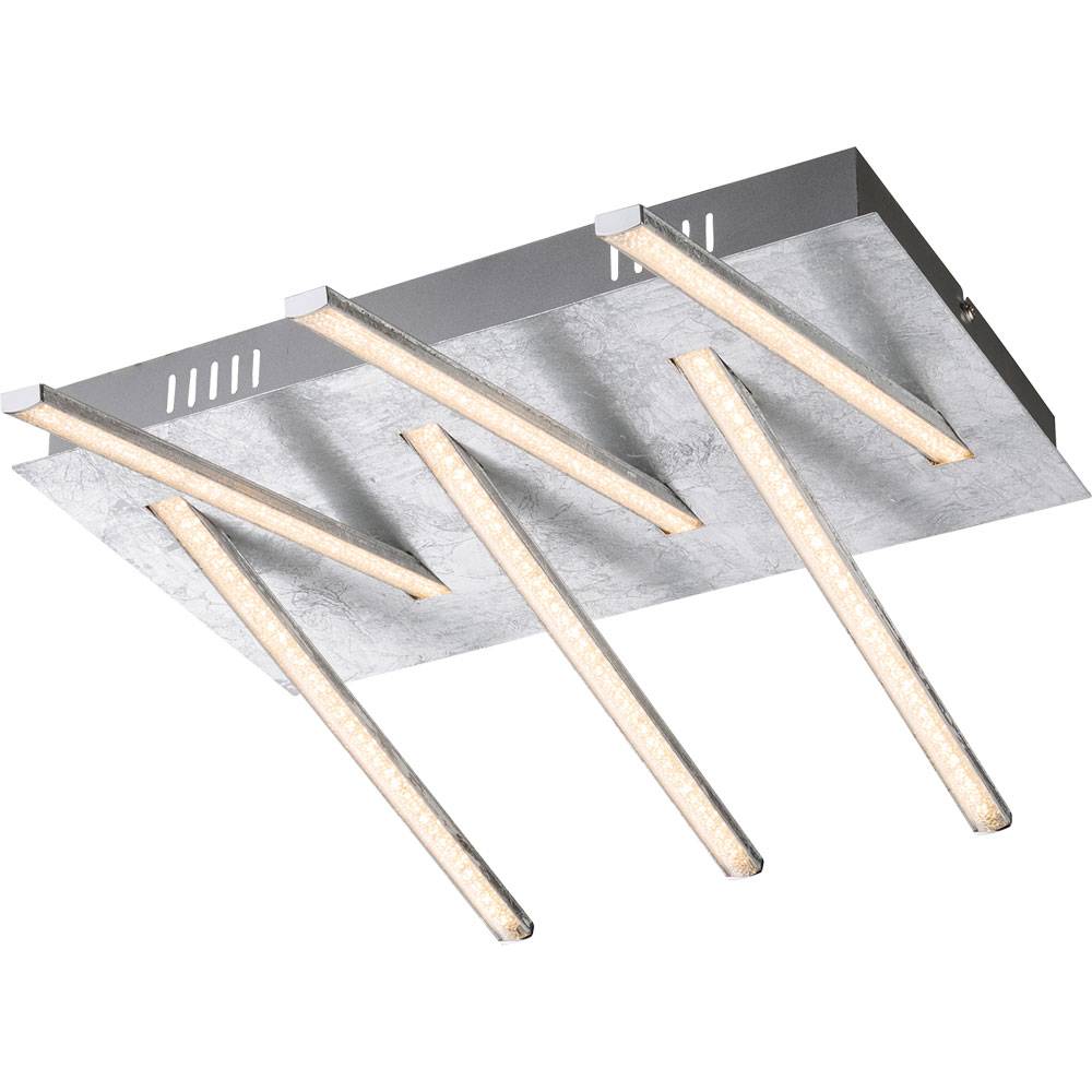 LED Kristall Decken Lampe Wohn Schlaf Zimmer Beleuchtung Flur Leuchte silber