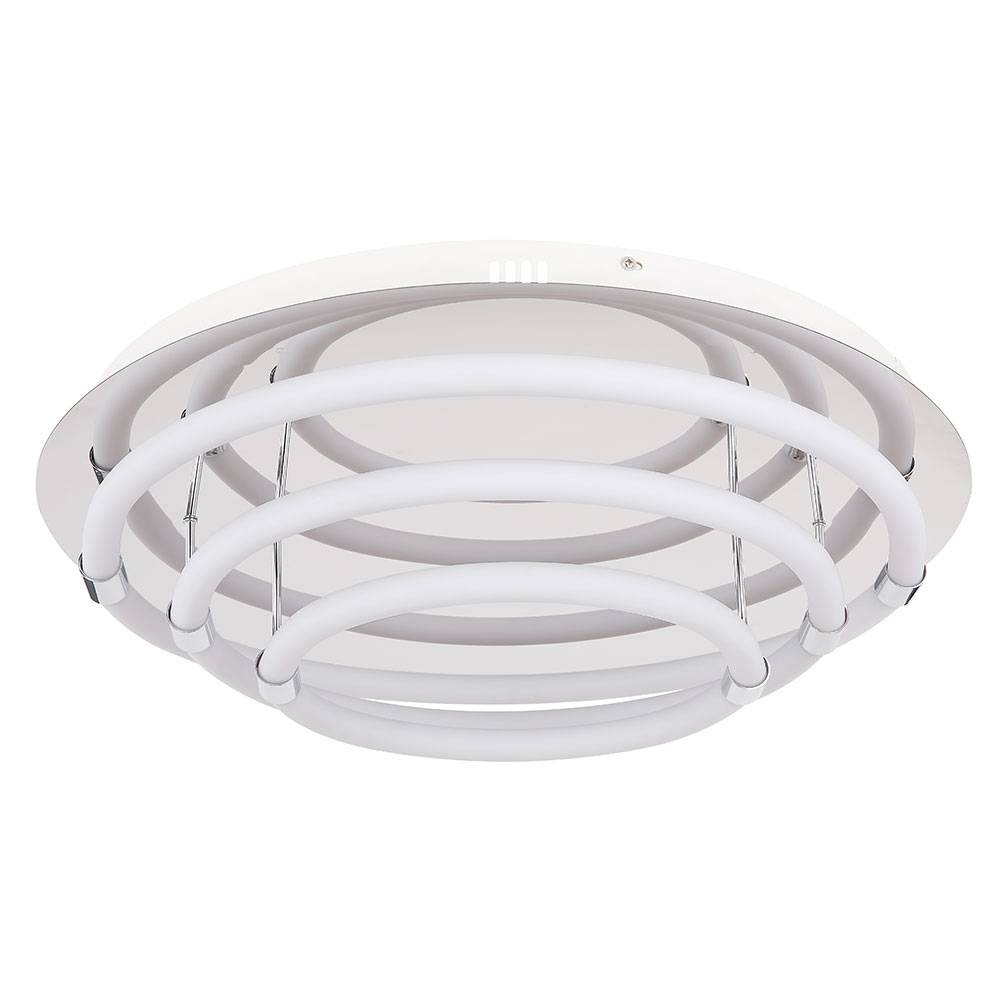 LED Deckenlampe Deckenstrahler 6-flammig Weiß Ring-Design Wohnzimmer