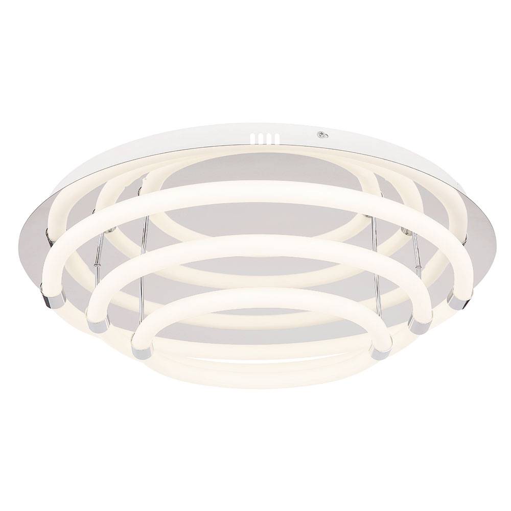 LED Deckenlampe Deckenstrahler 6-flammig Weiß Ring-Design Wohnzimmer