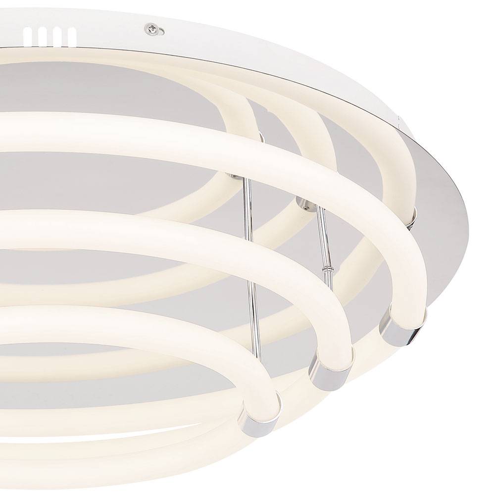 LED Deckenlampe Deckenstrahler 6-flammig Weiß Ring-Design Wohnzimmer