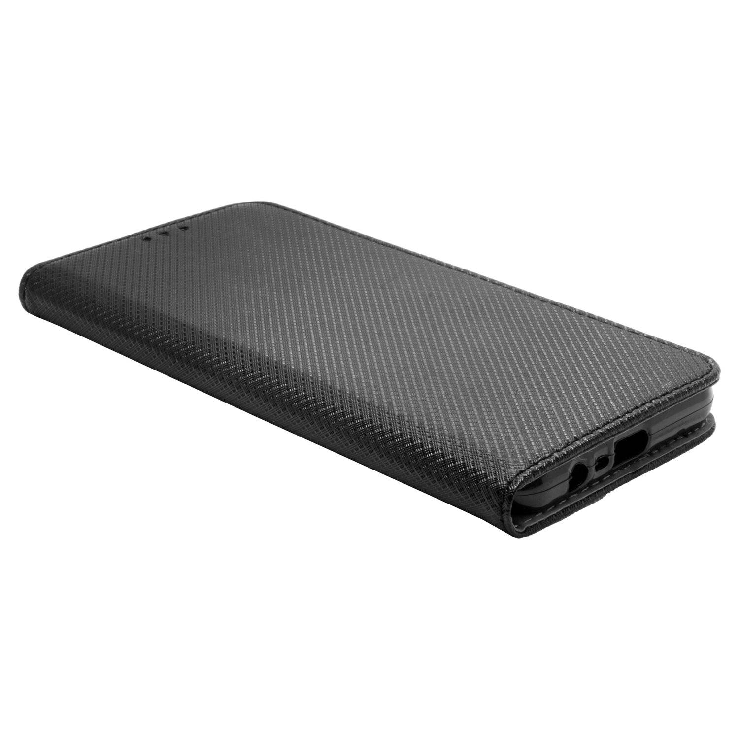 Buch Tasche "Smart" kompatibel mit Realme C11 Handy Hülle Brieftasche Schutzhülle mit Standfunktion, Kartenfach Schwarz