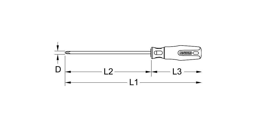 KS TOOLS ERGOTORQUE VDE PZ-Schraubendreher, PZ3