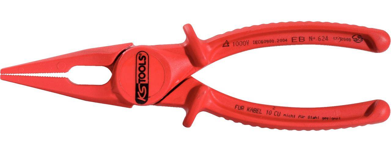 KS TOOLS Kunststoff-Flachzange mit Schutzisolierung, 190mm