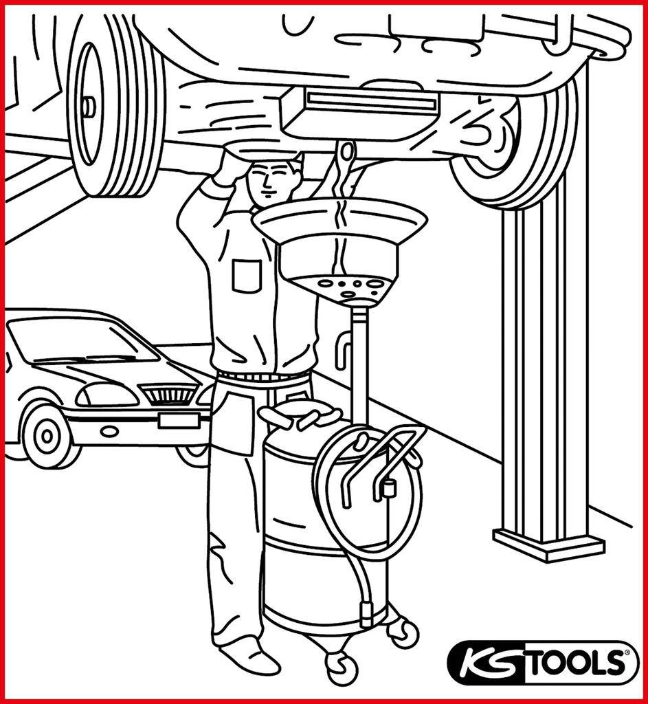 KS TOOLS Mobiles Altölauffanggerät, 60 Liter