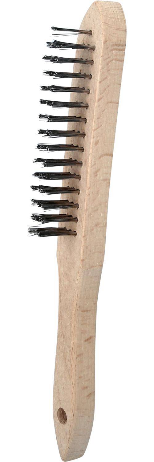 KS TOOLS Edelstahl Handdrahtbrste 3-reihig, 290mm