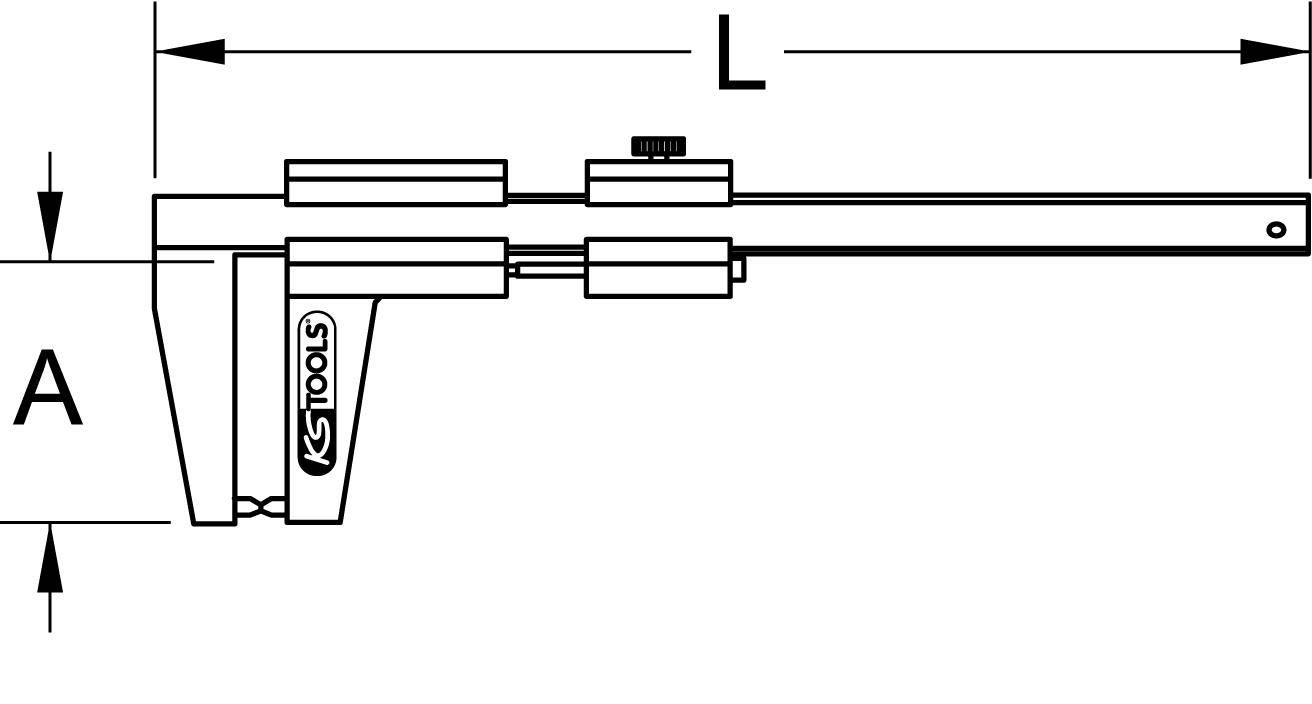 KS TOOLS Bremsscheiben-Messschieber, 0-90mm