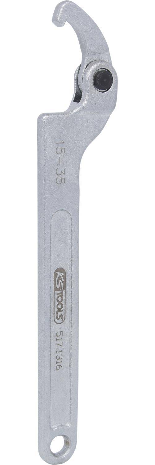 KS TOOLS Gelenk-Hakenschlssel mit Nase, 15-35 mm
